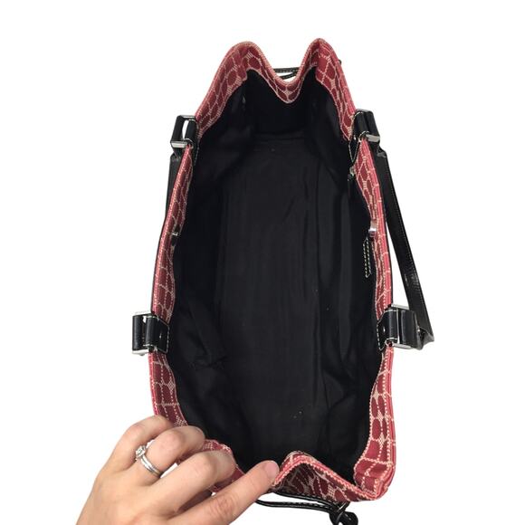 Kate Spade New York Medium Pink Canvas & Leather Satchel Shoulder Bag - Picture 13 of 16